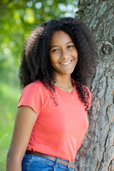 Linda menina afro adolescente — Fotografia de Stock