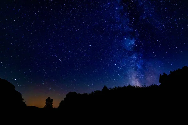 Vintergatan under sommaren i Spanien — Stockfoto