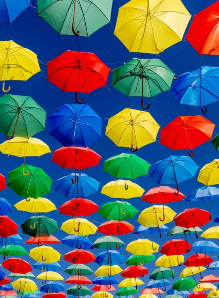 Colorful umbrellas — Stock Photo, Image