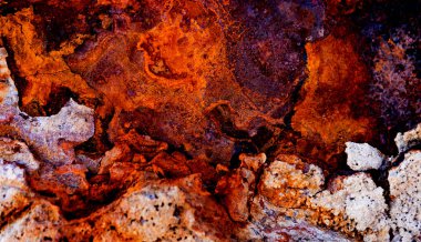 Dünya 'nın doğal halindeki demir. Duvar kağıdı için kullanılacak güzel bir doku