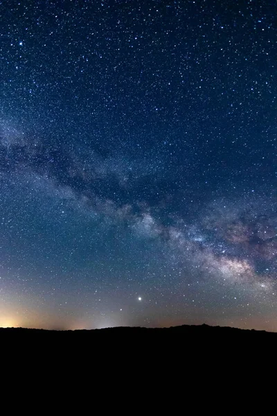 美丽的星空和银河般的道路 — 图库照片