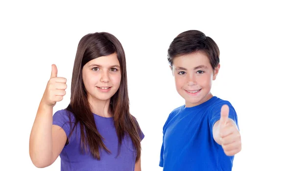 Deux Adolescents Disant Isolé Sur Fond Blanc — Photo