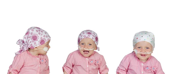 Adorable Baby Headscarf Beating Disease — Stock Photo, Image