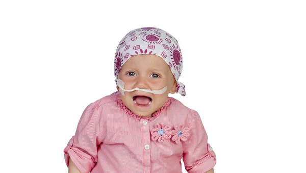 Türbanlı Sevimli Bebek Hastalığı Yeniyor — Stok fotoğraf