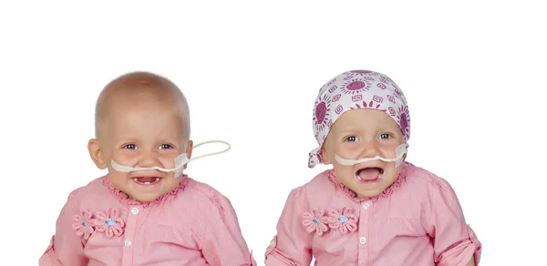 Adorable Baby Headscarf Beating Disease — Stock Photo, Image