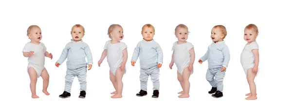 Images Baby Starting Walk Isolated White Background — Stock Photo, Image