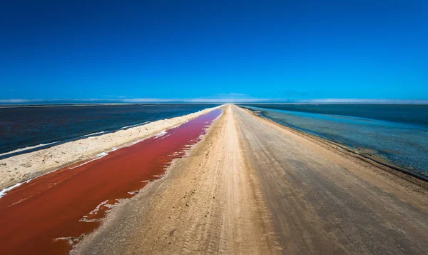 Salt works at Walvis Bay, Namibia, Africa