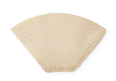 beyaz bir arka plan üzerinde izole kahve filtresi