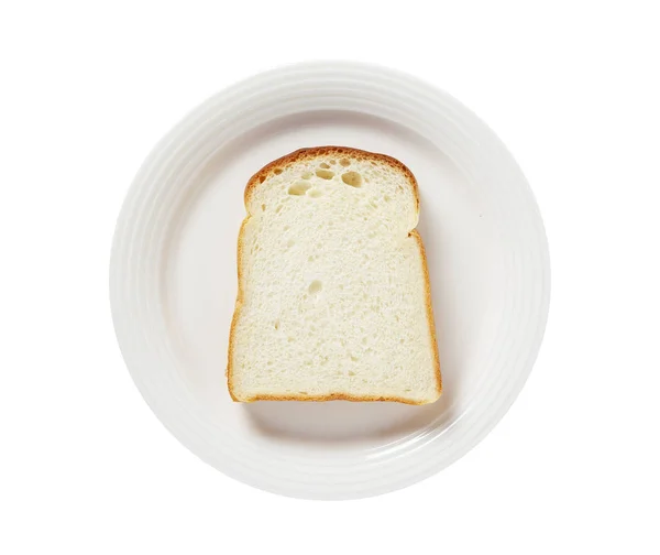 Slice White Bread Isolated White — Stock Photo, Image