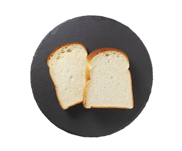 Slice White Bread Isolated White — Stock Photo, Image