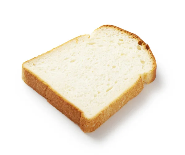 Slice White Bread Isolated White — Stock Photo, Image