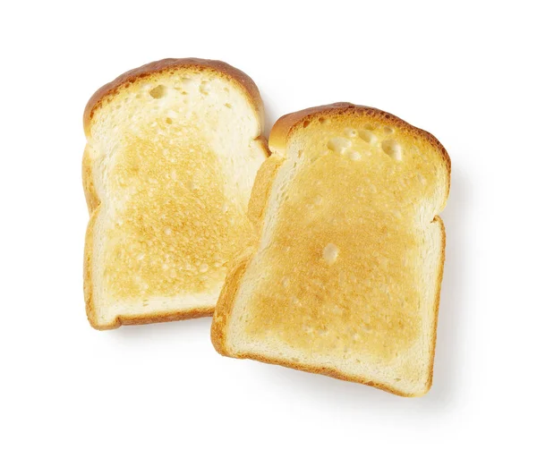 Kawałek Białego Chleba Izolowany Białym — Zdjęcie stockowe