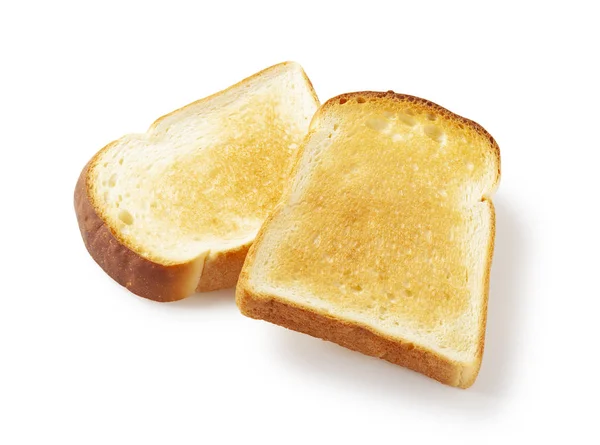 Кусочек Белого Хлеба Изолирован Белом — стоковое фото