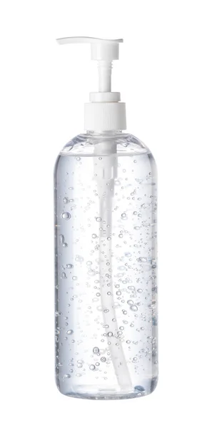 Botella Desinfectante Manos Sobre Fondo Blanco Fotos de stock