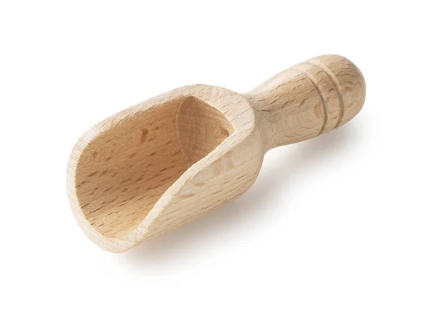 Wooden Scoop White Background — Stock Photo, Image