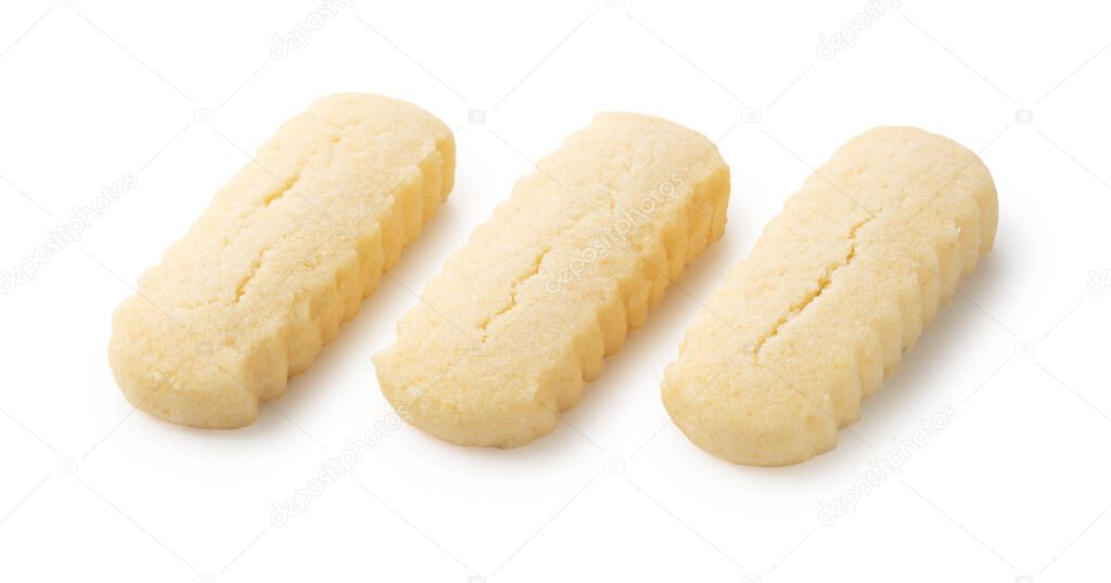 Japanese Okinawan cookies placed on a white background. Chinsuko