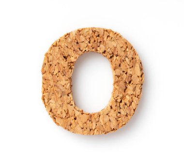 Beyaz arka plandaki tıpanın üzerindeki O harfi.