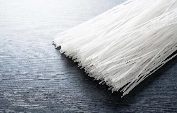 Glass Noodles Black Background — Stock Photo, Image