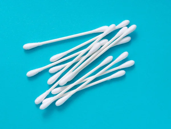 Swabs Blue Background — Stock Photo, Image