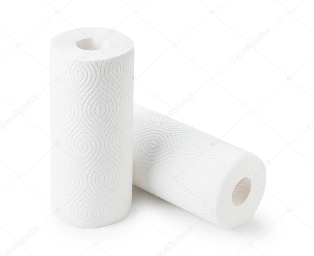 Kitchen paper on a white background