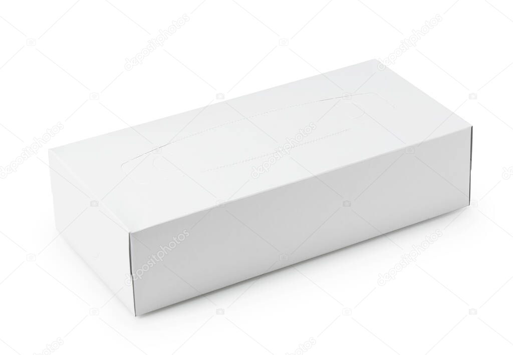 Unopened tissue paper placed on a white background
