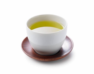 Green tea on a white background. Image of Japanese green tea. clipart