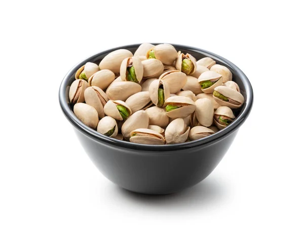 Pistachos Cuenco Sobre Fondo Blanco — Foto de Stock