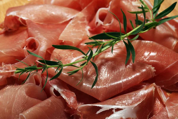 Talyan Prosciutto Crudo Veya Jamon Maydanoz Ile Ham Ham — Stok fotoğraf