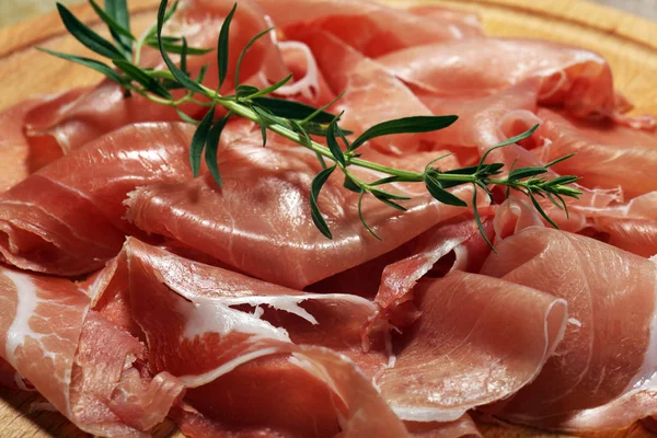 Olasz Prosciutto Crudo Vagy Jamon Petrezselymes Nyers Sonka — Stock Fotó