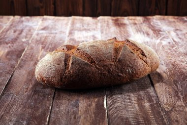 Ekmek ve ekmek çeşitleri gemide yukarıdan alır. Mutfak veya fırın poster tasarımı.