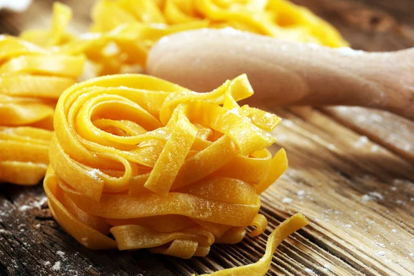 Pasta Sobre Fondo Rústico Concepto Dietético Alimentario — Foto de Stock