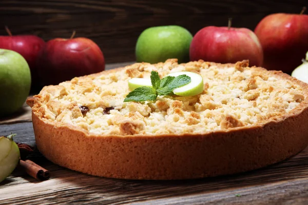 Apple pie or homemade cake with apples. Delicous dessert apple tart.