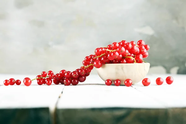 Fresh Red Currants Light Rustic Table Healthy Summer Fruits — Stock Photo, Image