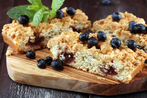 Blueberry Cake Homemade Delicious Blueberry Cake Dessert — Stock Photo, Image