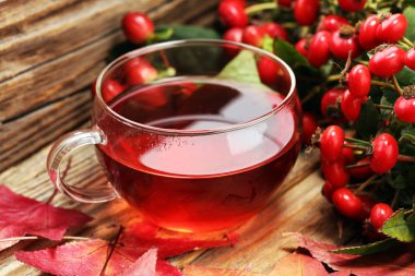 Çay. Bitkisel köpek rose çay ile grup şube Kuşburnu, Rosa canina kalça türleri. Şifalı bitkiler ve otlar kompozisyon