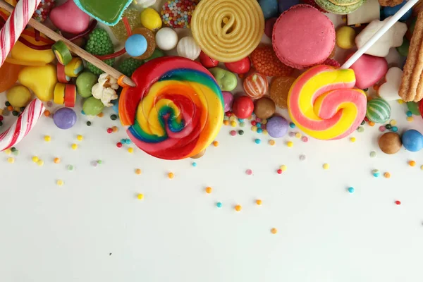 Bomboane Jeleu Zahăr Gama Colorată Dulciuri Tratamente Diferite Pentru Copii — Fotografie, imagine de stoc
