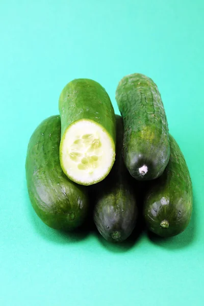 Yeşil Taze Salatalık Diyet Sağlıklı Beslenme Için Salatalık — Stok fotoğraf