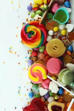 jöle ve şeker ile şekerler. renkli dizi farklı childs tatlılar ve muamele etmek