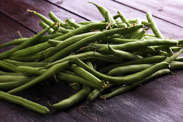 Gezonde Groene Bonen Van Markt Landbouwer Bush Bonen — Stockfoto