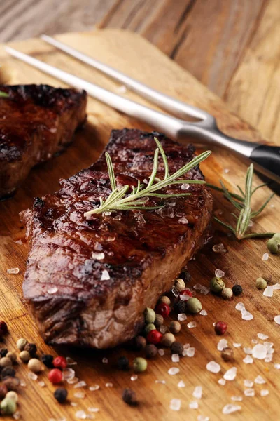 Barbecue Rib Eye Steak Oder Rumpsteak Trocken Gereiftes Wagyu Entrecote — Stockfoto