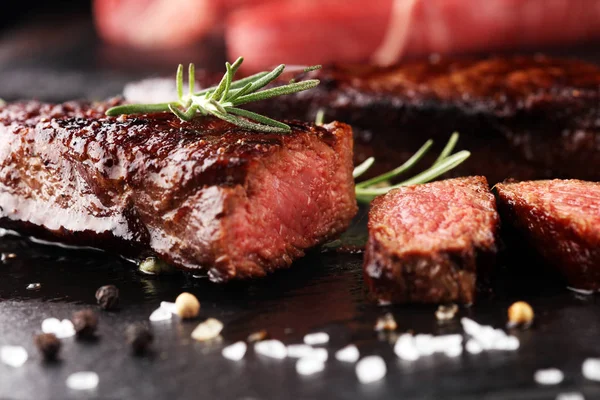 Barbecue Costata Bistecca Bistecca Scamone Secco Stagionato Wagyu Entrecote Steak — Foto Stock