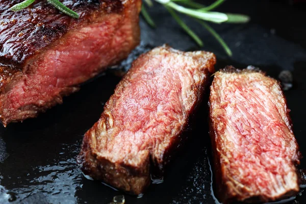 Barbecue Rib Eye Steak Oder Rumpsteak Trocken Gereiftes Wagyu Entrecote — Stockfoto