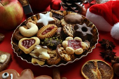 tanımlama bilgileri, fındık ve elma bir Noel ekmek kavramı.