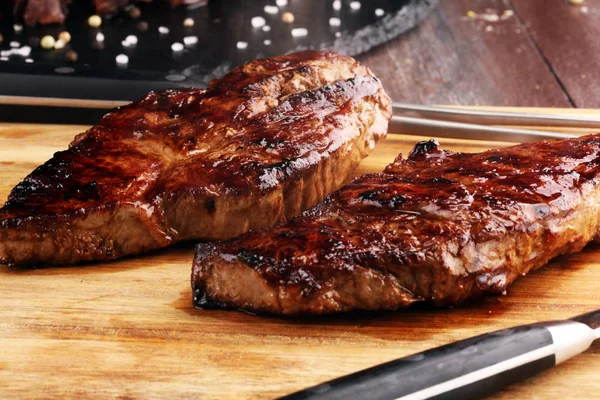 Barbecue Rib Eye Steak Rump Steak Dry Aged Wagyu Entrecote — Stock Photo, Image