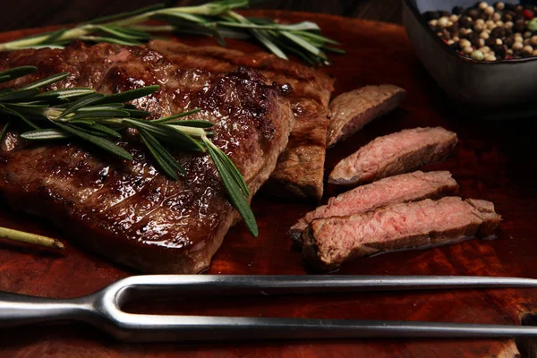 Barbecue Rib Eye Steak Black Angus Prime Vlees Steaks Machete — Stockfoto