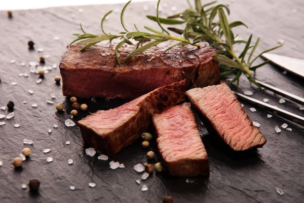 Filetto Barbecue Bistecca Bistecche Carne Black Angus Prime Filetto Filetto — Foto Stock