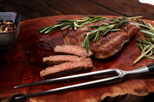 Barbecue Rib Eye Steak Black Angus Prime Kött Biffar Machete — Stockfoto