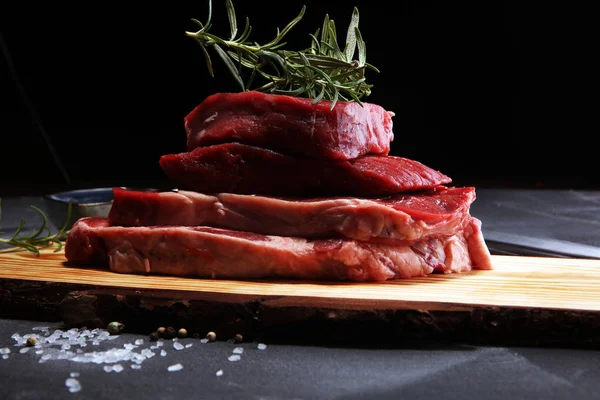 Steak Roh Barbecue Rib Eye Steak Trocken Gereiftes Wagyu Entrecote — Stockfoto