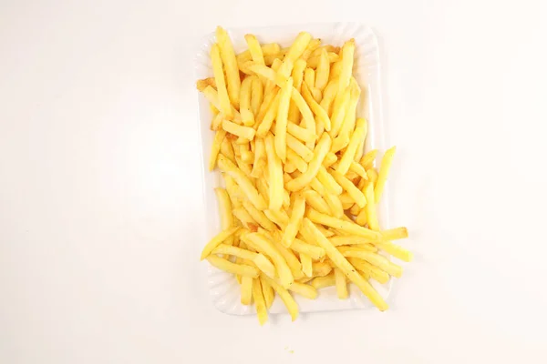 Tasty French Fries Table Background — Stock Photo, Image