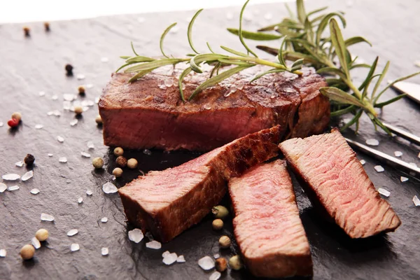 Barbecue Filé Steak Fekete Angus Prime Hús Steak Szűzpecsenye Zörgős — Stock Fotó